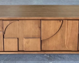 BROWN GEOMETRIC TV STAND