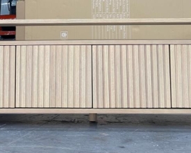 NATURAL FLUTED TV CONSOLE