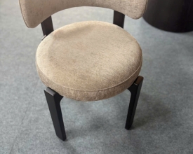 ROUND FARBIC DINING CHAIR