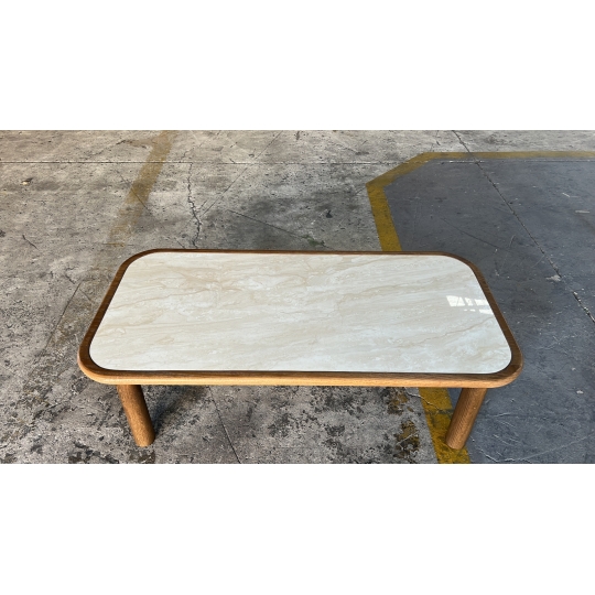 SHORT LEG RECTANGULAR COFFEE TABLE W CERAMIC-TOP 