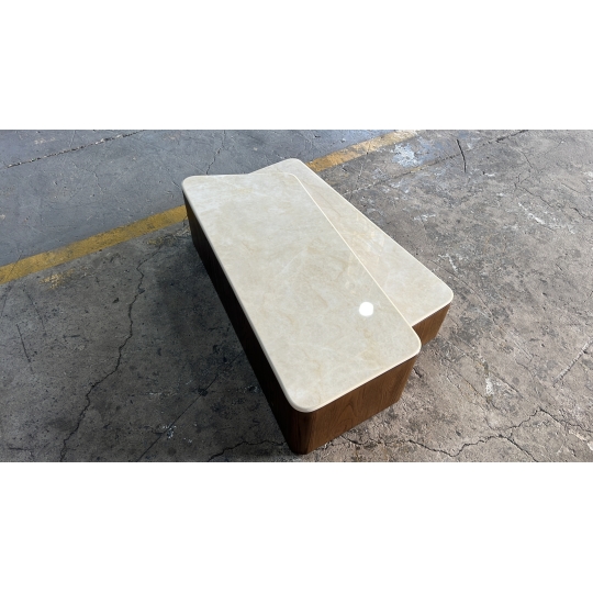 DOUBLE CERAMIC-TOP COFFEE TABLE
