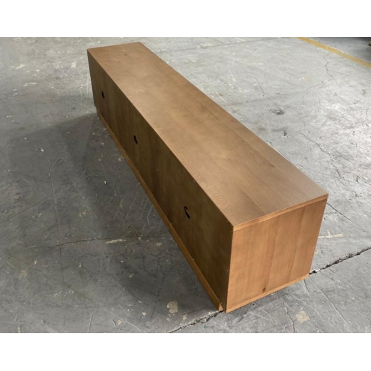 BROWN CIRCLE PATTERN TV STAND