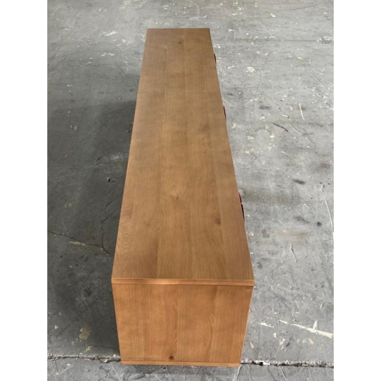BROWN CIRCLE PATTERN TV STAND