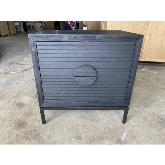 BLACK 2-DRAWER SIDEBOARD