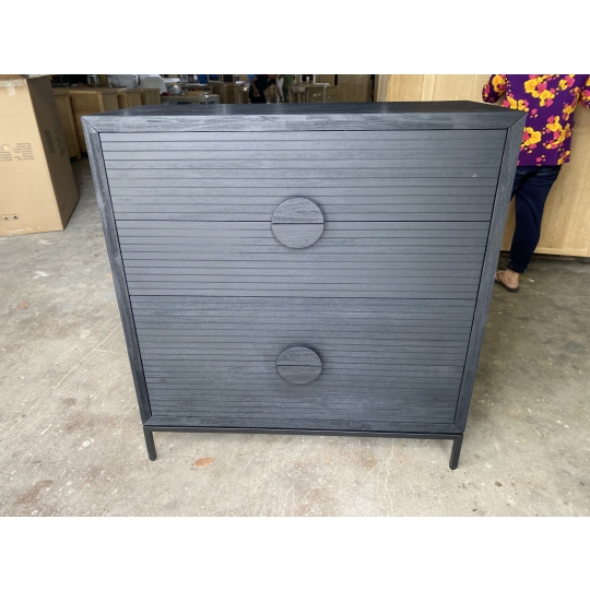 BLACK 3-DRAWER SIDEBOARD