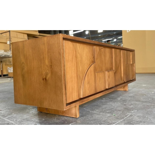 BROWN GEOMETRIC TV STAND
