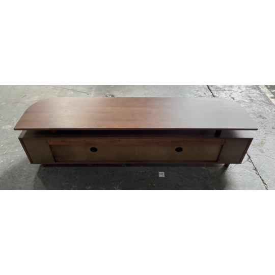 BROWN FLUTED TV CONSOLE