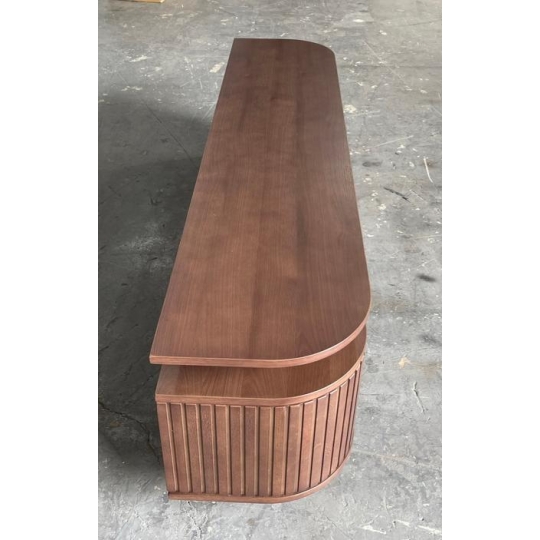 BROWN FLUTED TV CONSOLE