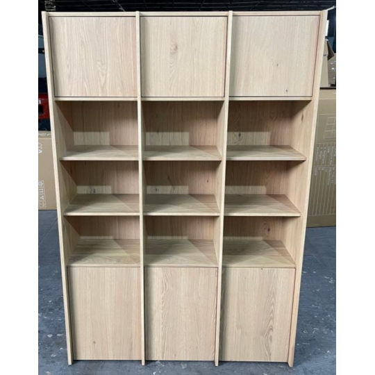 NATURAL 3-SECTION DISPLAY CABINET