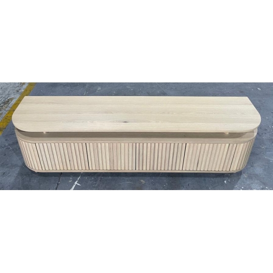 NATURAL FLUTED TV CONSOLE