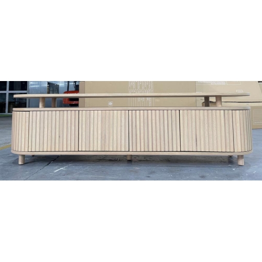 NATURAL FLUTED TV CONSOLE
