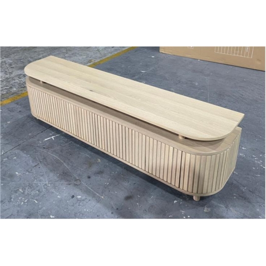 NATURAL FLUTED TV CONSOLE