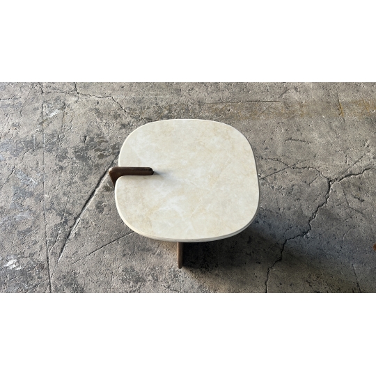 MODERN CERAMIC-TOP COFFEE TABLE