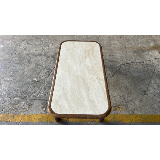 SHORT LEG RECTANGULAR COFFEE TABLE W CERAMIC-TOP 
