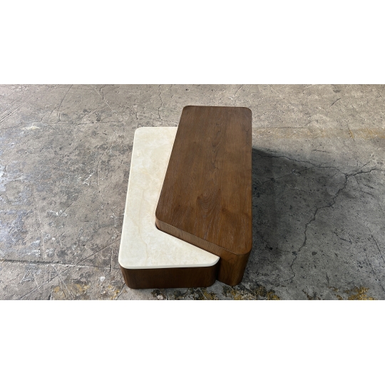 SINGLE CERAMIC-TOP COFFEE TABLE