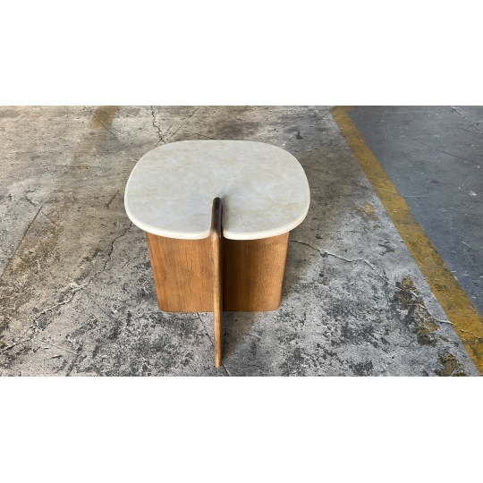 MODERN CERAMIC-TOP COFFEE TABLE