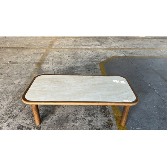 SHORT LEG RECTANGULAR COFFEE TABLE W CERAMIC-TOP 