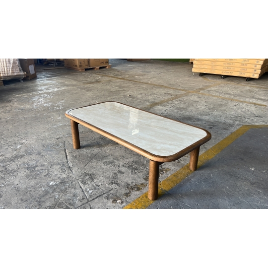 SHORT LEG RECTANGULAR COFFEE TABLE W CERAMIC-TOP 